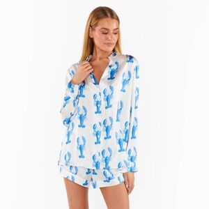 NWT Show Me Your Mumu - Early Riser PJ Set, Hamptons Lobster Silky